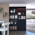 Dupree 2 Piece Home Bookcase set, 49' Wide with 9 Shelves ,  Living Room  Black
