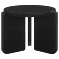 Harrison Black Round Solid Wood End Table: Timeless Design with Natural Elegance in Rich Black Finish, Crafted from Asian Hardwood