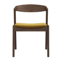 Dakota Dark Yellow Velvet Dining Chair (Set of 2) With Solid Wood Legs and Mid-Century Modern Design 29.3'H x 16'W x 22'D