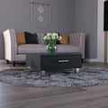 Beijing Coffee Table, One Drawer, Four Legs  -Black