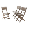 POSITANO Foldable Dining Chairs Set of 4 Weather-Resistant Acacia Wood Multiple Finish Options