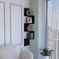 Rosset Corner Shelf, Modern Full-Wall Design with Multiple Shelving