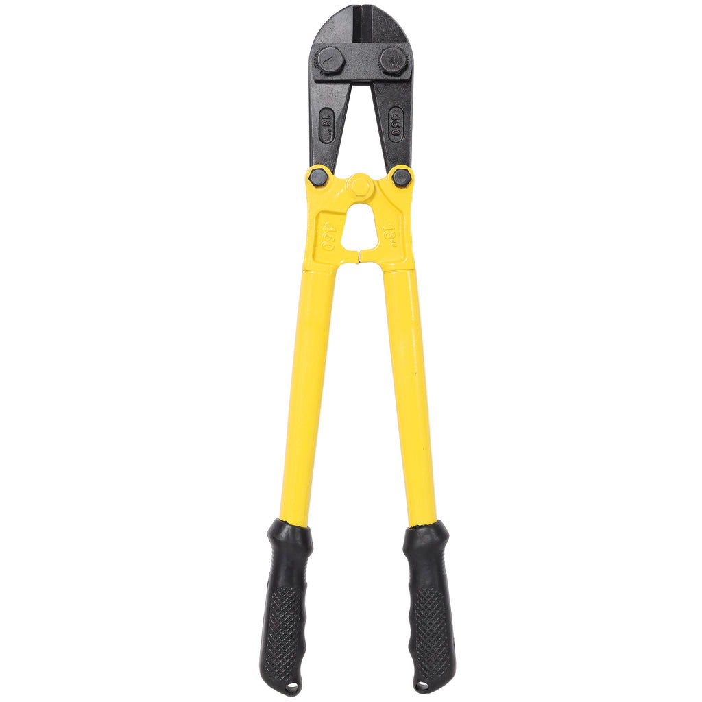 18' Heavy-Duty Medium Bolt Cutter for Fence, Steel Wire, Chain, Screws, Rivets & Medium Padlocks, Ergonomic Soft Rubber Grip Handle