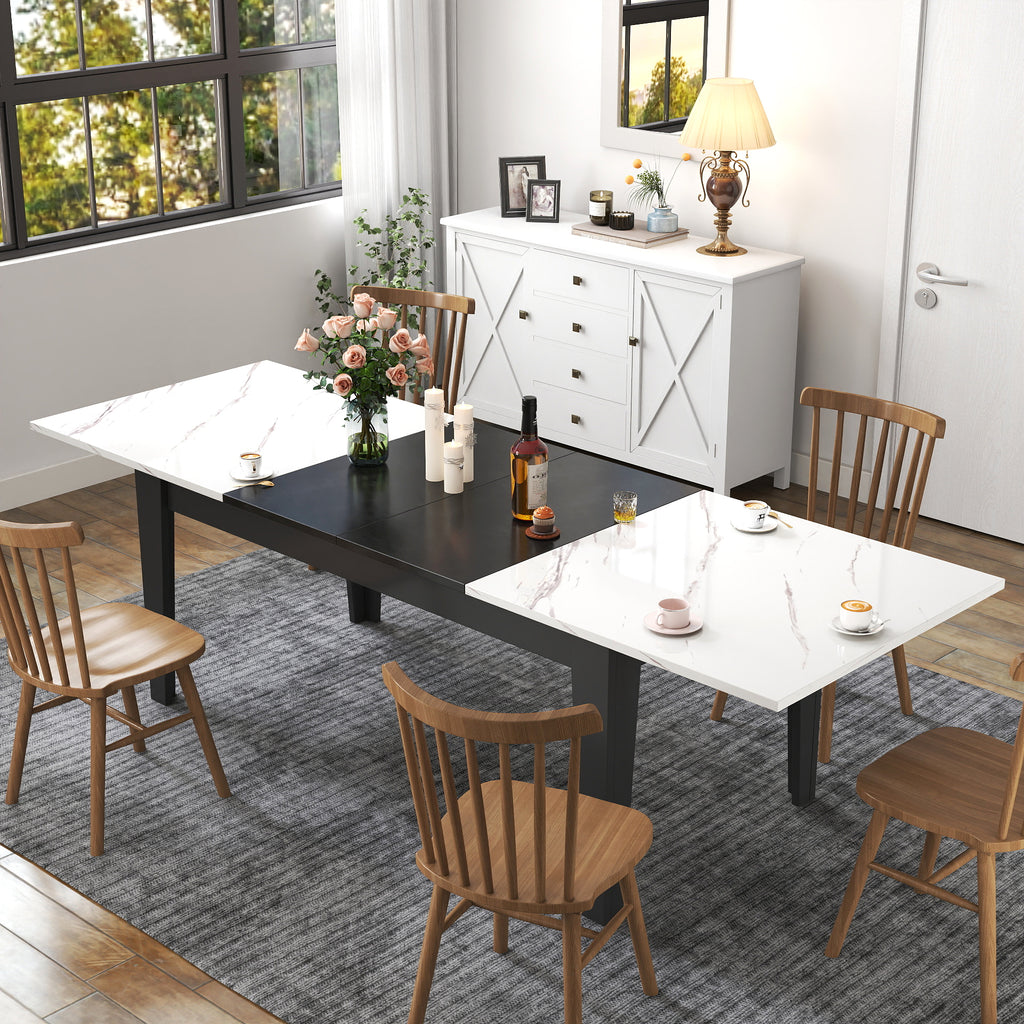 Dining Table , 106.3 in  Large Extendable Kitchen Table