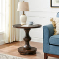 Caesar Traditional Round Pedestal End Table