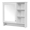 30 inch Wall-Mount 2-in-1 Mirror Cabinet with Adjustable Shelf, Soft-Closing Hinges, High-Quality MDF, for Bathroom Vanity, Living Room, Bedroom Storage Organizer