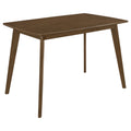 Retro Chestnut Dining Table with Angled Legs in Warm Brown Finish, Crafted from Wood and Hardwood, 47.25 x 29.5 x 30 Inches