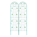 4 Pack Metal Garden Trellis 86.7' x 19.7' Rustproof Trellis for Climbing Plants Outdoor Flower Support Green