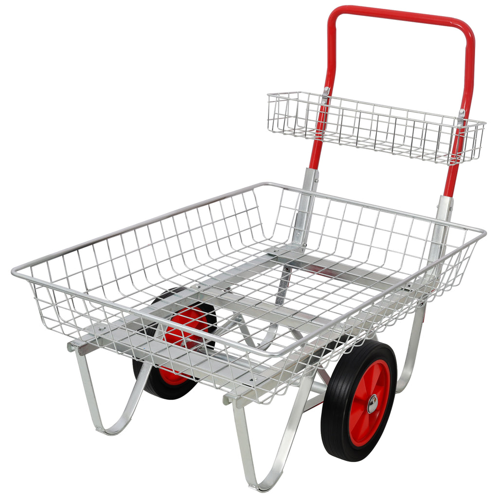 Garden Centre Trolley Heavy Duty Garden Utility Cart with Wheels, Rolling Storage Trolley for Outdoor Patio Yard Lawn and Gardening Tools