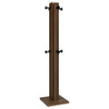 Rawlins Walnut Engineered Wood Coat Rack with 8 Metal Hooks, Mid-Century Modern Design in Walnut Finish, 72.25H x 15.75W x 15.75D