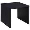 Canyon Black Square Side End Table: Modern Minimalist Design with Durable Engineered Wood Finish in Black, 23.5 x 23.5 x 21.75 inches