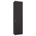 Home Tall Freestanding Bookcase with Double Doors and 5 Interior Storage Shelves, Vertical Storage Cabinet for Living Room, Office or Bedroom