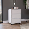 Artemisa 3 Drawer Filing Cabinet, Four Casters, Superior Top -White