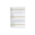 3 Tier Kids Book Shelf, White MDF & Pine Wood Storage Rack for Bedrooms, Playrooms, and Classrooms
