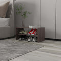 Gray Walnut Shoe Rack with 2 Shelves