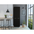 Baleare Pantry Cabinet, Five Interior Shelves, Four Legs -Black