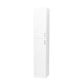 Elegant White Freestanding Cabinet with Inadjustable Shelves and Two Doors for Kitchen and Dining Room