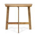 Outdoor Half-Round Folding Acacia Wood Bistro Table, Natural Finish