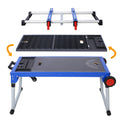 Miter Saw Stand, 5-in-1 Portable Workbench, Quick Folding Work Table with Detachable Miter Saw Stand & Height Adjustable Legs, Scaffold/Dolly/Creeper/Platform for Woodworking, Repair, Masonry