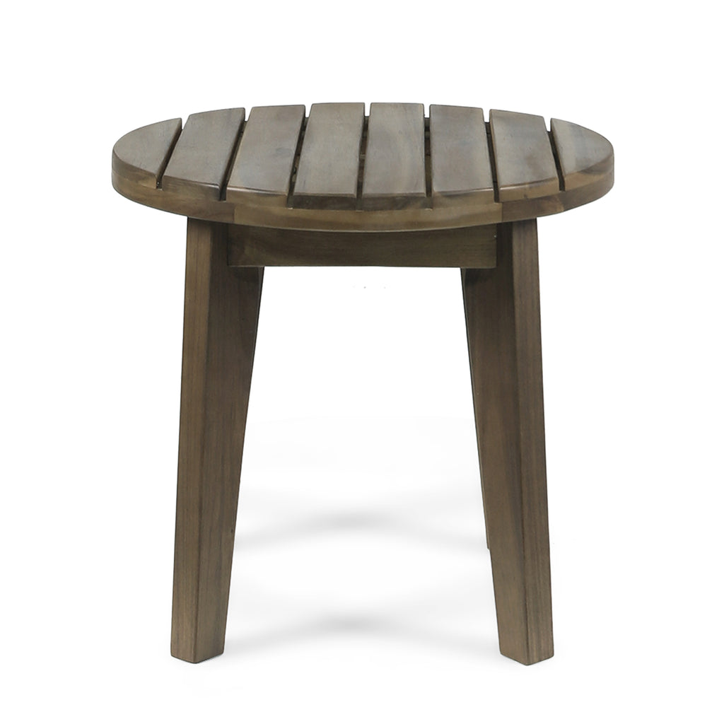 Outdoor Table with Slat Panel Table Top, Grey