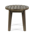 Outdoor Table with Slat Panel Table Top, Grey