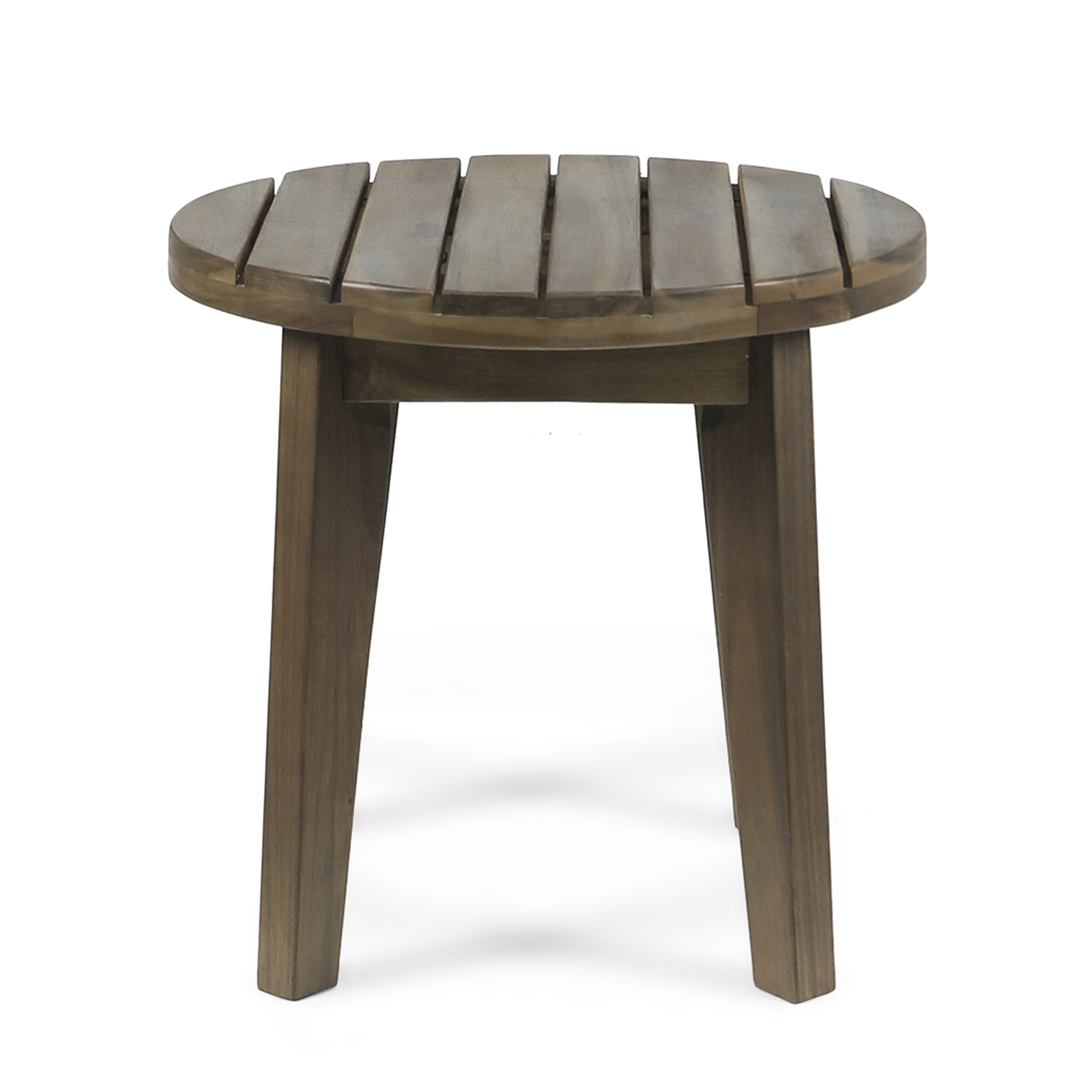 Outdoor Table with Slat Panel Table Top, Grey