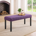 Biony Fabric Dining Bench with Nailhead Trim, Purple