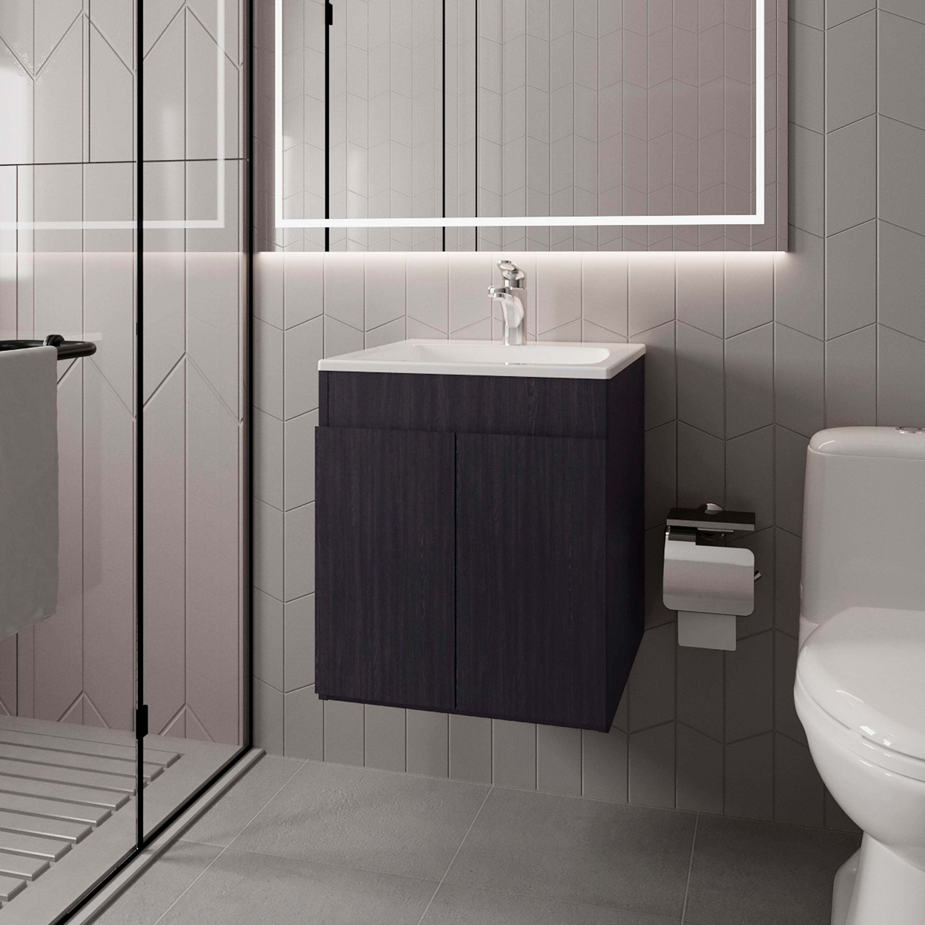 Wengue Bathroom Vanity with two Doors