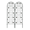 2 Pack Metal Garden Trellis 71' x 19.7' Rustproof Trellis for Climbing Plants Outdoor Flower Support Black