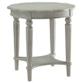 Antique Slate End Table with Bottom Shelf