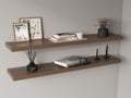 Ecco 47' Wide Floating Shelves Set Of 2, Shelves For Wall Decor For Bedroom, Bathroom Storage Shelves, Book Shelves For Living Room, light brown