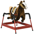 Kids Spring Rocking Horse, Ride on Horse for Girls and Boys with Animal Sounds, Plush Horse Ride-on with Soft Feel, Interactive Toy for Kids