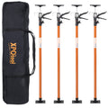 4 Pack Adjustable Support Pole,Steel 3rd Hand Support System,Support Rod for Jacks Cargo Bars Drywalls,Cabinet Jacks for Installing Cabinets,Extends from 45 to 114 Inch ,with carry bag