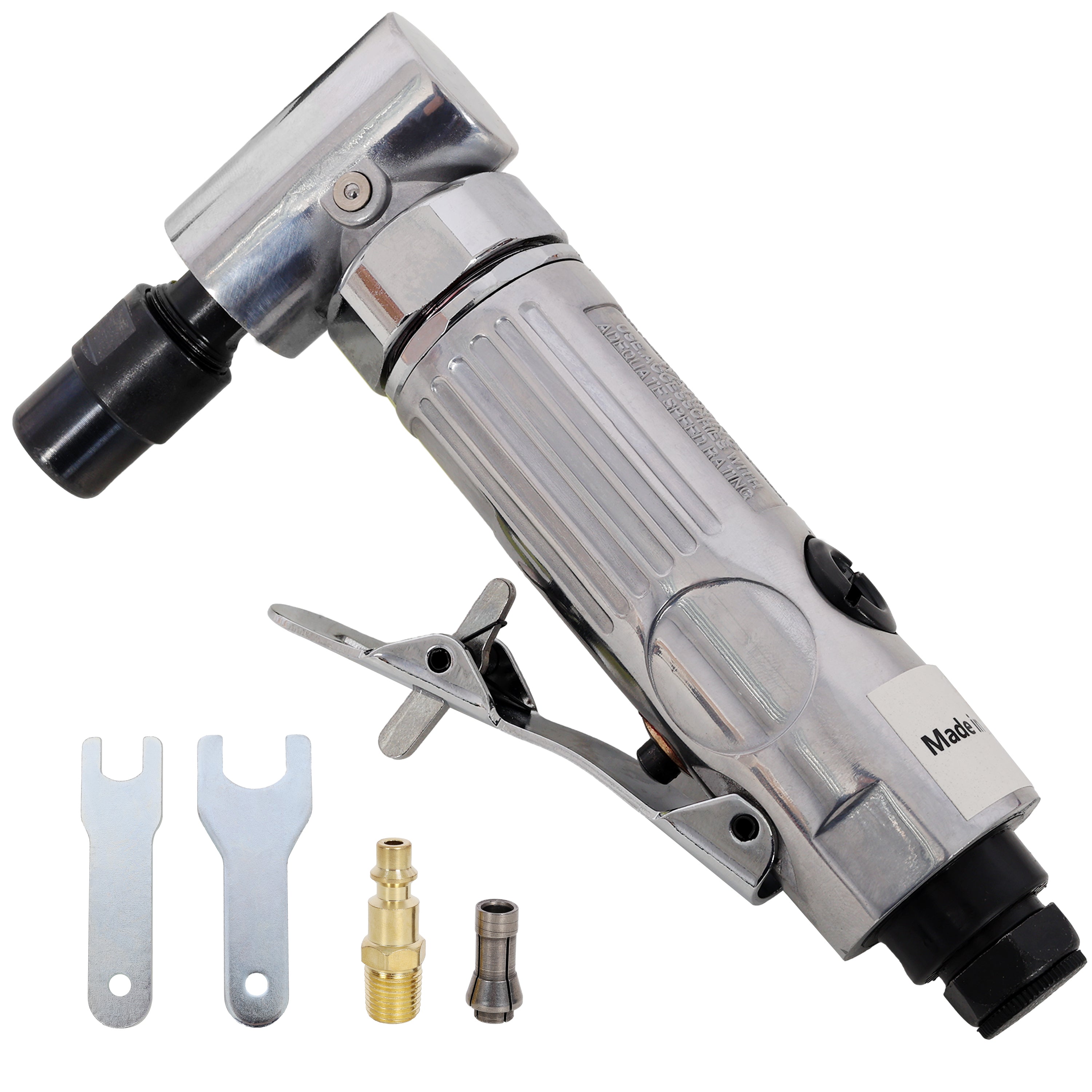 1/4' Air Angle Die Grinder,Ball Bearing Construction,Mini Pneumatic Angle Die Grinder, Compact Air-Powered Grinder for Grinding, Polishing, Porting, and Deburring