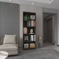 Home 4 Shelves Bookcase Kronos, Open Storage, Stained Walnut