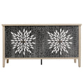 Sideboard Buffet Cabinet, Storage Cabinet with Storage, Modern Storage Cabinet with 4 Doors & Adjustable Shelves for Living Room, Dining Room, Kitchen and Entryway