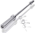 Barbell Bar for 2' Olympic Plates, Home Gym Weightlifting Bar 4Ft Solid Chrome Weight Bar Fitness Training Curl Barbell
