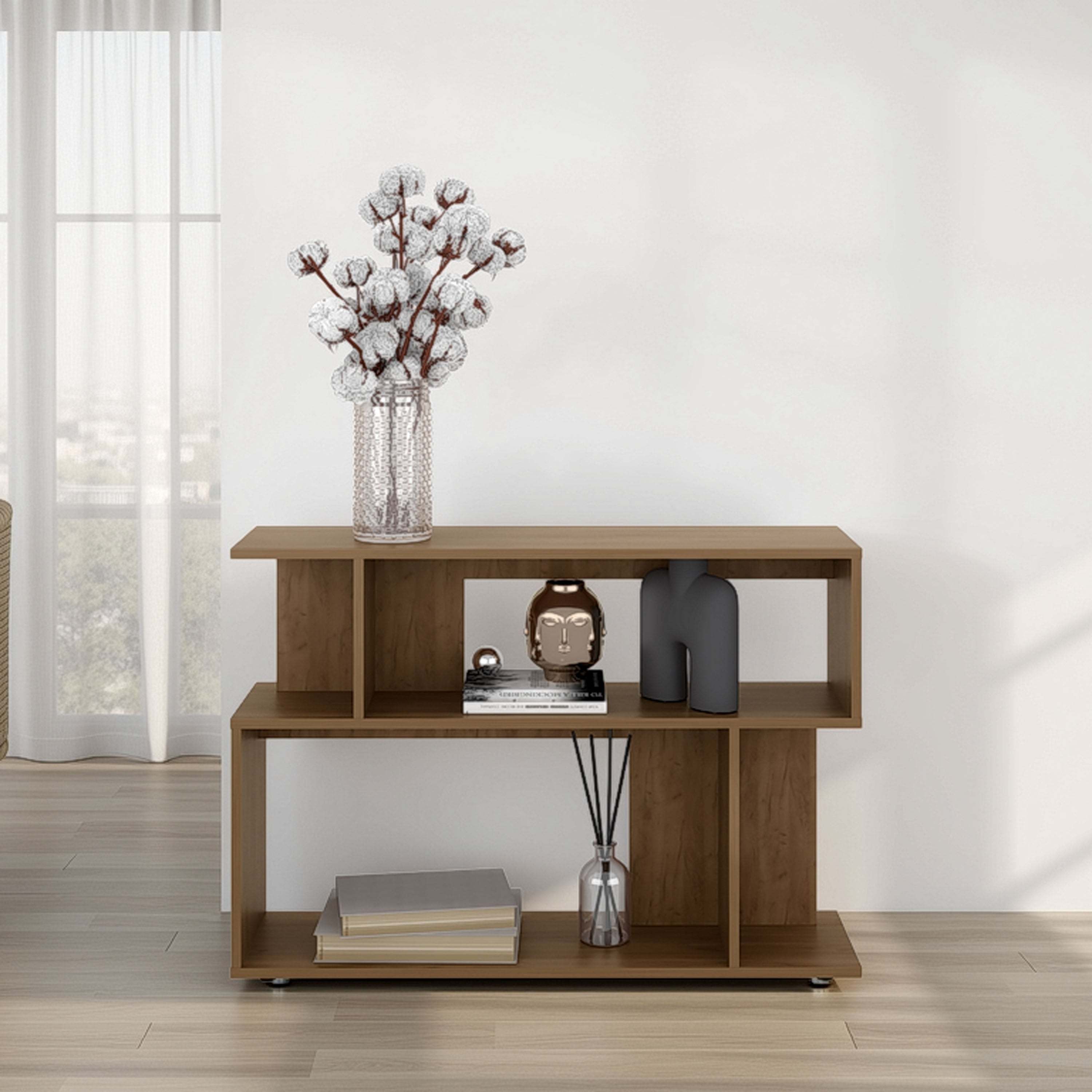 Natural Oak Open Design with 2 Shelf
