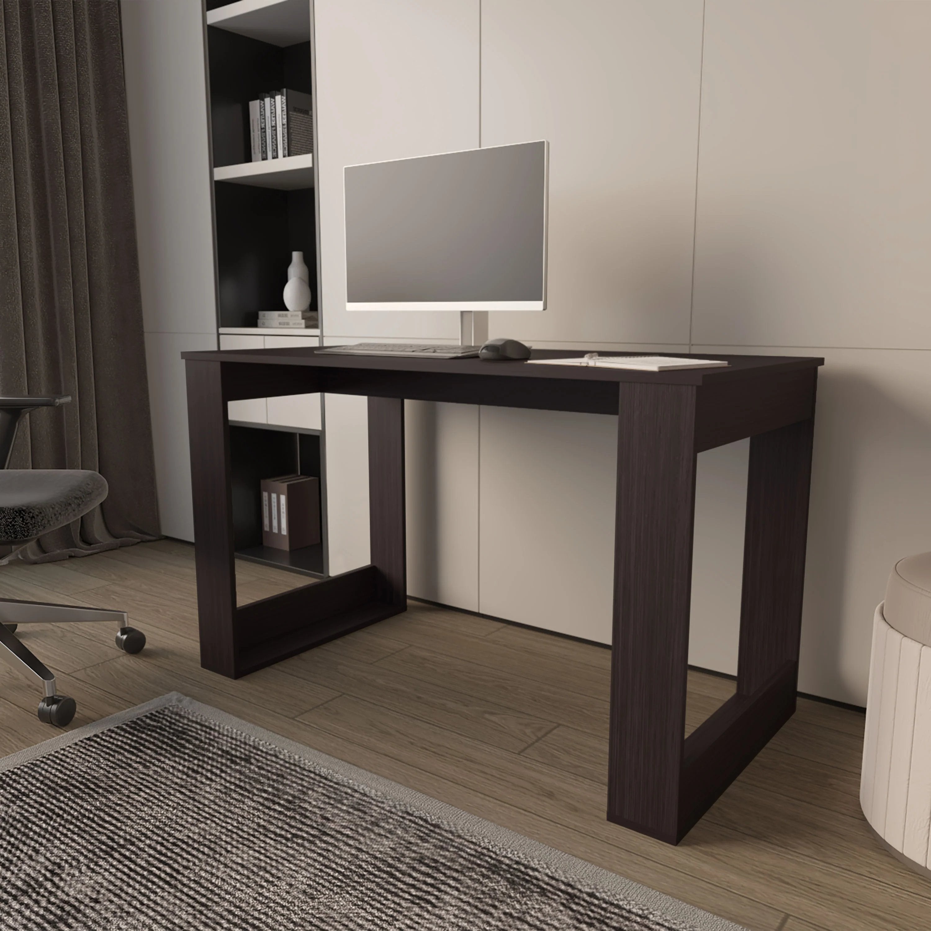 Wengue Writing Computer Desk with Ample Work Surface