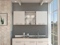 Superior 150 Wall Cabinet With Glass, Four Interior Shelves, Two Double Door -White