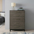 Ioana Antique Grey Finish Wood 5 Drawers Chest