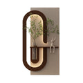 Adjustable LED Sandstone Wall Decor with Simulated Green Plants - 3D Art Sculpture, Glass Vase & Rabbit Statue, Remote Control