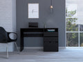 Wenge 3-Drawer 1-Shelf Computer Desk