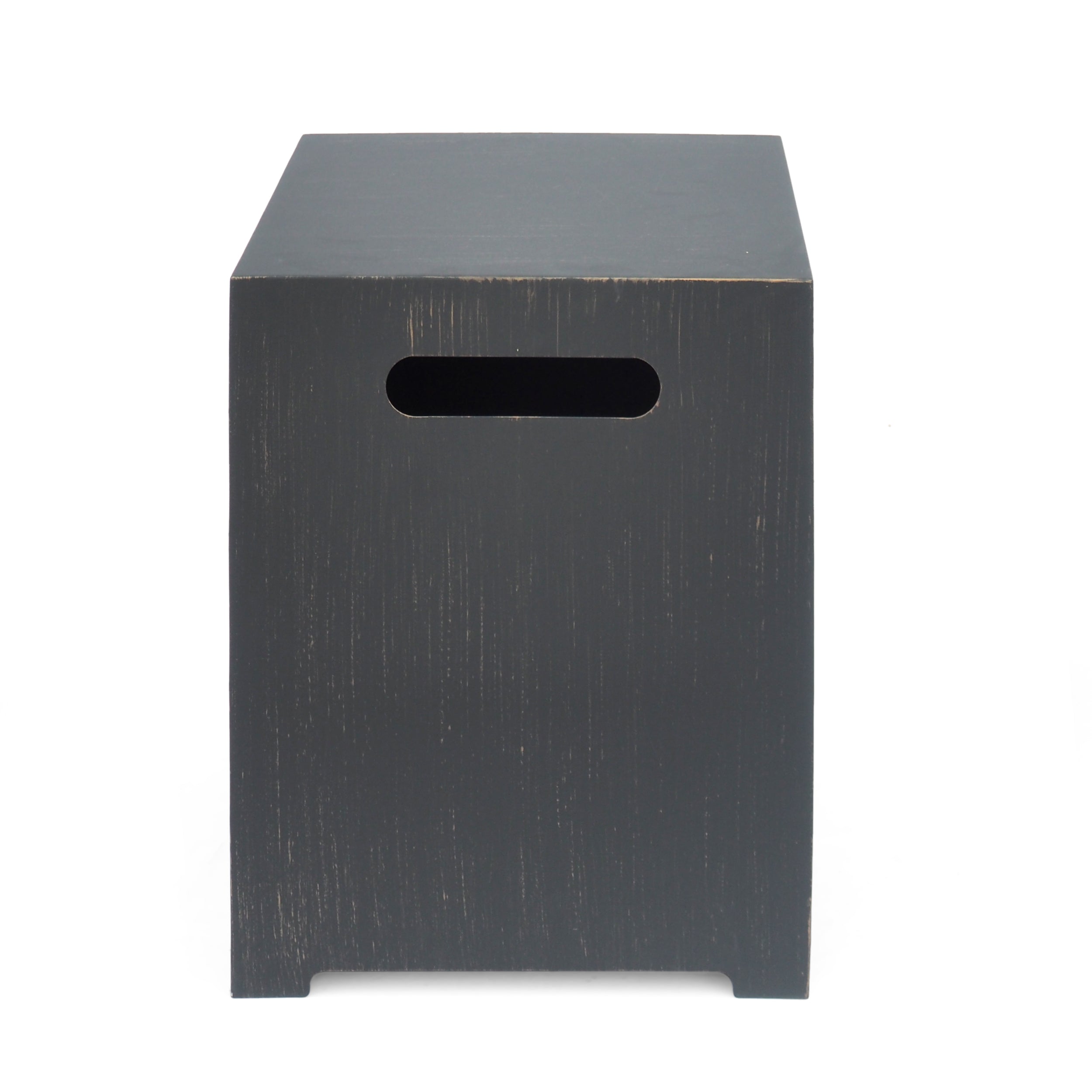 Modern Iron Tank Holder Side Table with Powder-Coated Frame in Brown and Gold