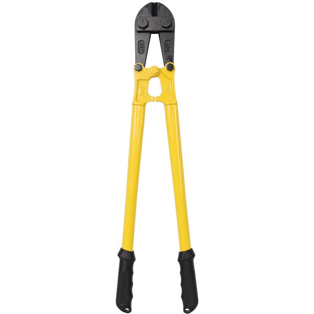 24' Heavy-Duty Medium Bolt Cutter for Fence, Steel Wire, Chain, Screws, Rivets & Medium Padlocks, Ergonomic Soft Rubber Grip Handle