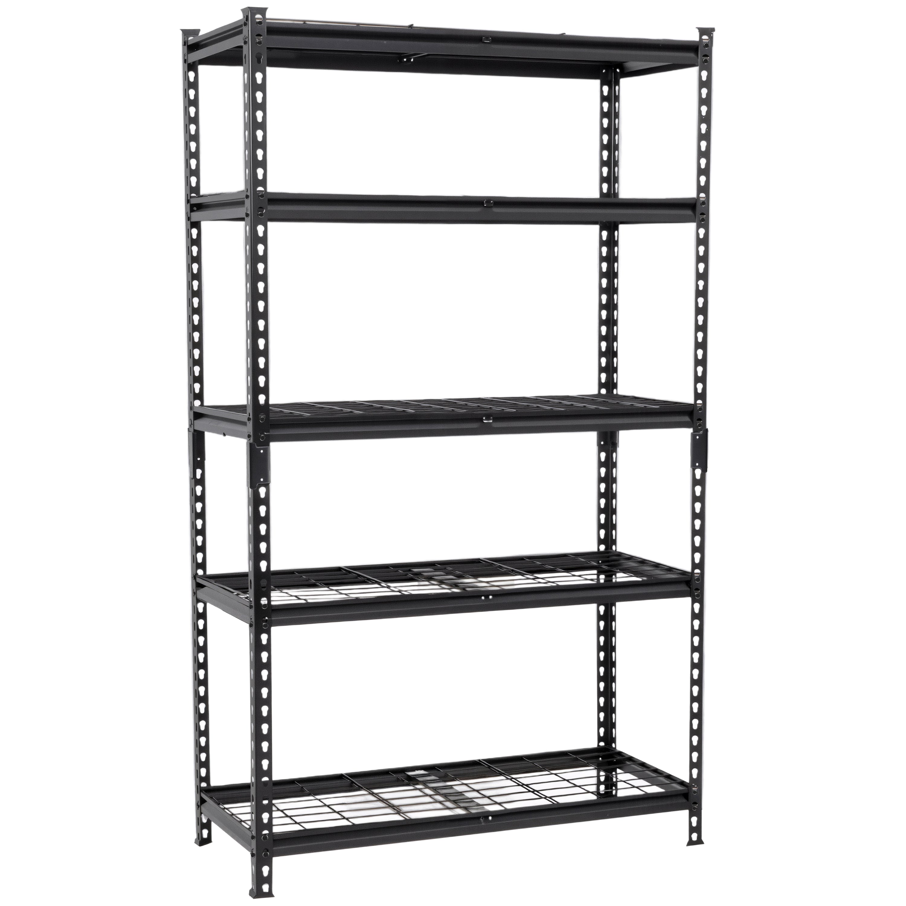 5-Tier Storage Shelves, Heavy-Duty Garage Shelving, Adjustable Shelving Unit, Steel Shelf, Boltless Assembly, for Garage, Shed, 2,250 lb Load,  36''W x 18''D x 72''H Inches, Black