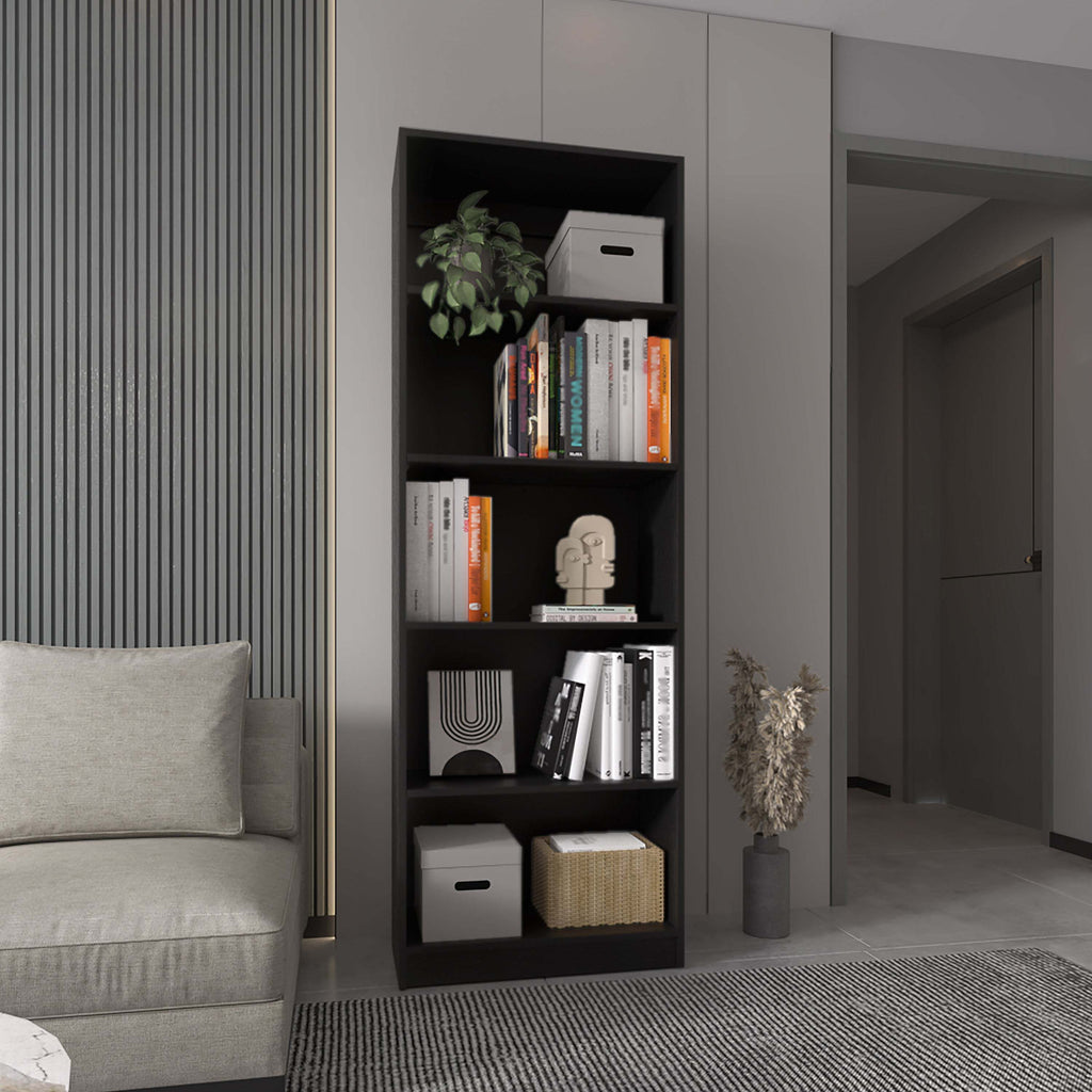 Wenge 5-Shelf Bookcase