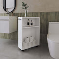 White Rolling Storage Cart with Versatile Compact Design