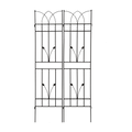 2 Pack Metal Garden Trellis 71' x 17.7' Rustproof Trellis for Climbing Plants Outdoor Flower Support Black