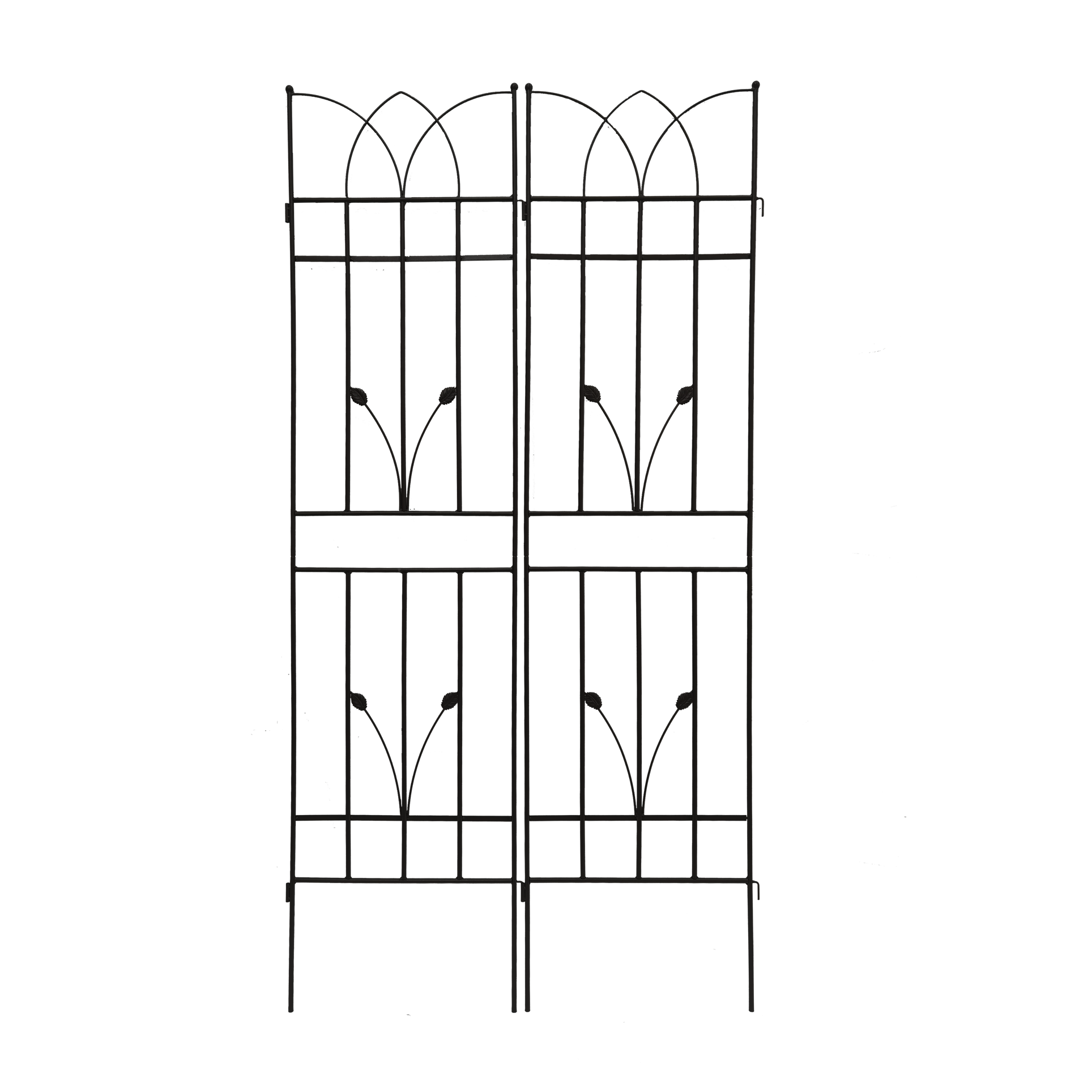 4 Pack Metal Garden Trellis 71' x 17.7' Rustproof Trellis for Climbing Plants Outdoor Flower Support Black